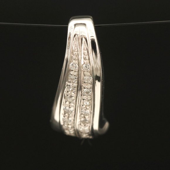Sterling Zircon Pendant - Picture 1 of 4